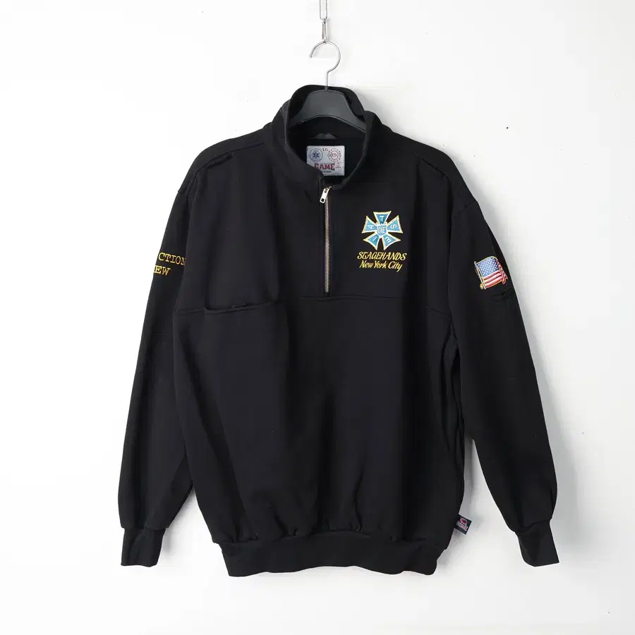 100/GAMEWORKWEAR 기모 반집업 맨투맨